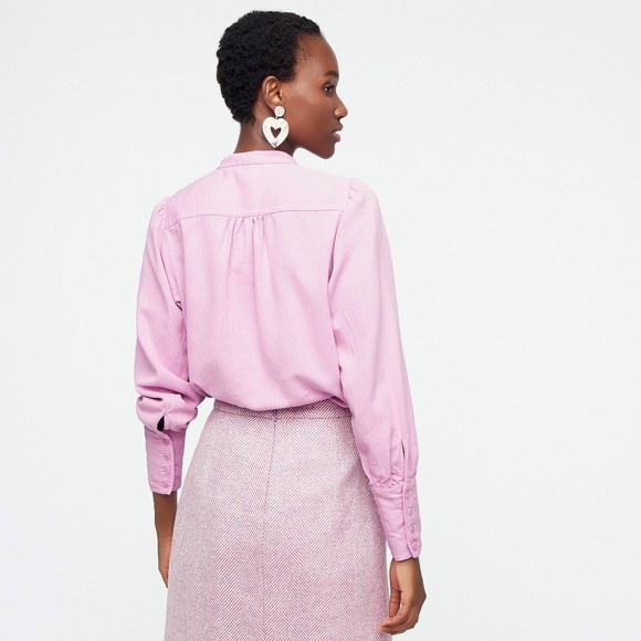 J. Crew NWT Draped Button-Down Shirt in Twill - Picture 4 of 5